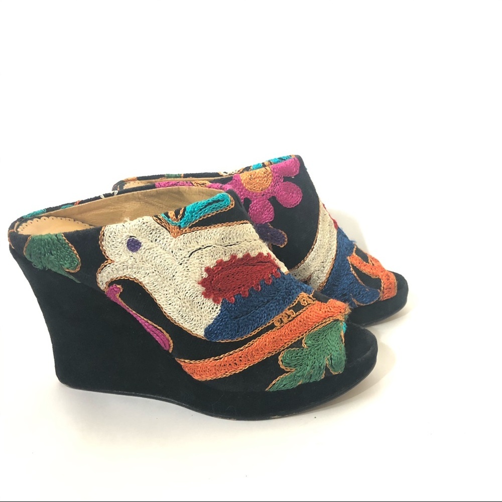 Rockwell Tharp Hand Embroidered Artsy Boho Sandal